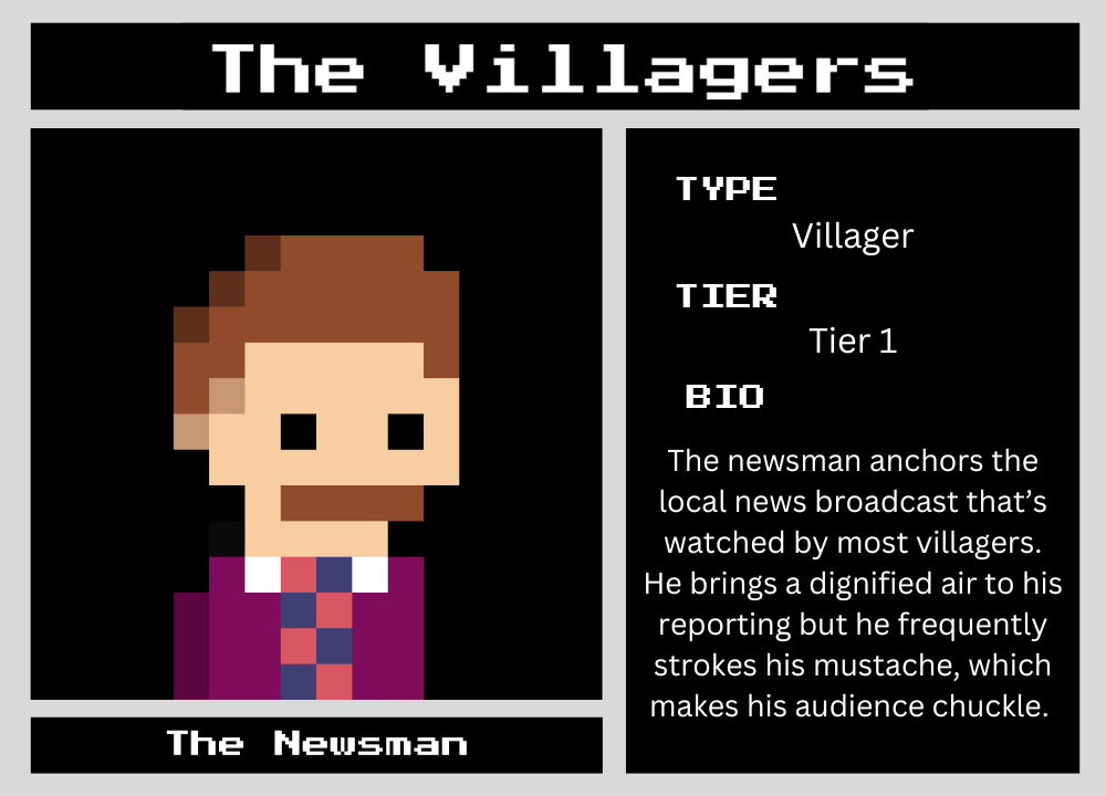 The Newsman biography card